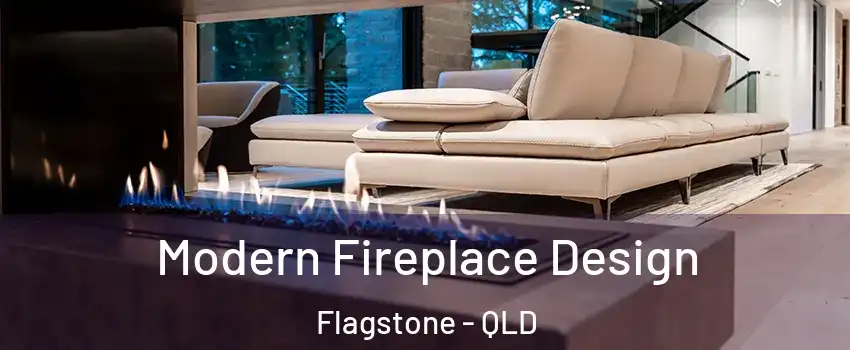 Modern Fireplace Design Flagstone - QLD